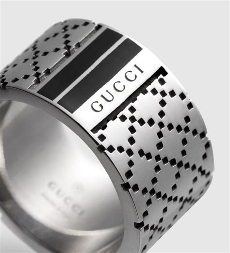 Gucci Diamantissima Silver Wide Men's Ring